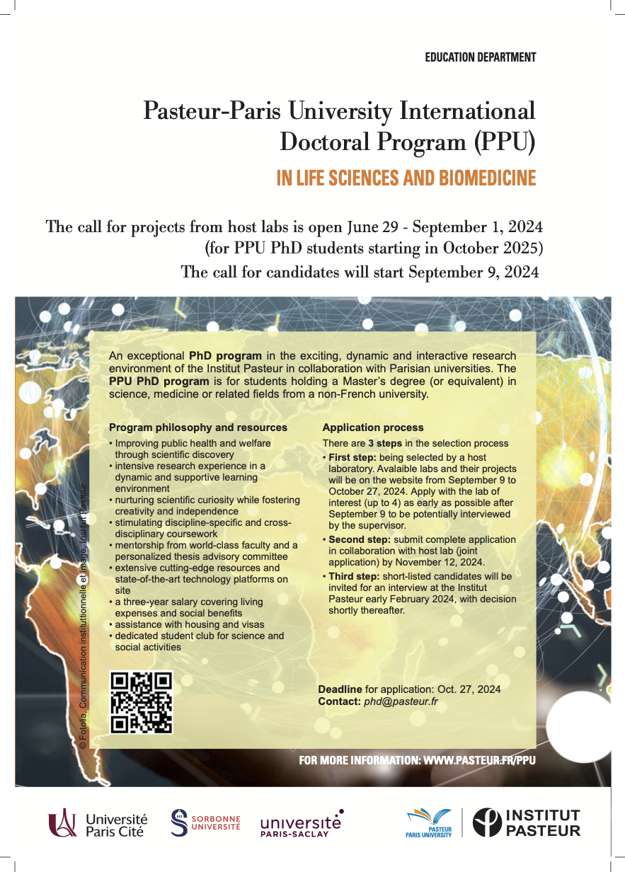 Pasteur-Paris University International Doctoral Program (PPU) 